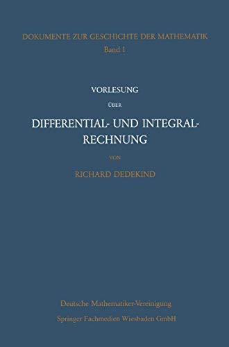 Imagen de archivo de Vorlesung uber Differential- und Integralrechnung 1861/62 a la venta por Chiron Media