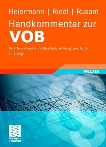 Stock image for Handkommentar zur VOB : Teile A und B: Rechtsschutz im Vergabeverfahren for sale by Buchpark