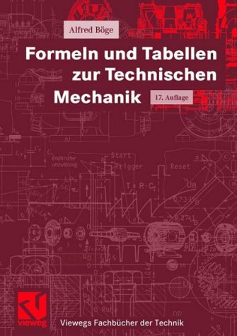 Imagen de archivo de Formeln und Tabellen Technische Mechanik (Viewegs Fachbcher der Technik) a la venta por medimops