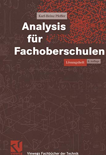 9783528742416: Analysis fr Fachoberschulen. Lsungsheft. (Lernmaterialien)