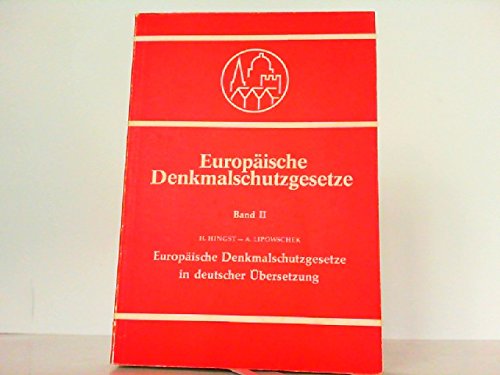 9783529061578: Europische Denkmalschutzgesetze in deutscher bersetzung