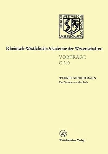 9783531073101: Der Sermon von der Seele. Ein Literaturwerk des stlichen Manichismus.