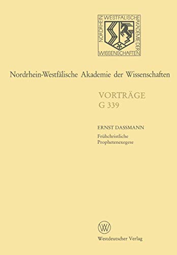 Beispielbild fr Nordrhein-Westfalische Akademie Der Wissenschaften: Geisteswissenschaften Vortrage - G 339 zum Verkauf von Chiron Media