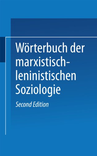 9783531110639: Worterbuch Der Marxistisch-Leninistischen Soziologie: 45 (Schriften Zur Handelsforschung,)