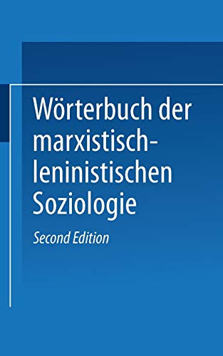 9783531110639: Wrterbuch der Marxistisch-Leninistischen Soziologie