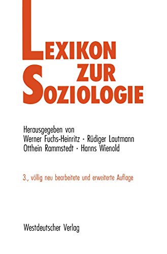 Lexikon zur Soziologie (ISBN 9783825231194)