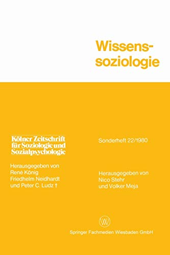 Imagen de archivo de Wissenssoziologie a la venta por Bookmarc's