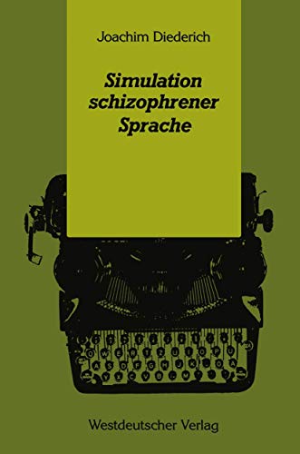 Stock image for Simulation schizophrener Sprache for sale by Chiron Media