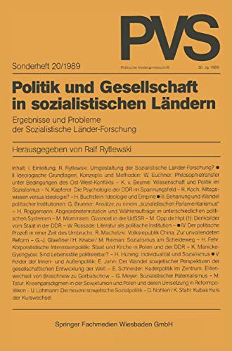 Politik und Gesellschaft in sozialistischen Ländern : Ergebnisse und Probleme der sozialistische ...