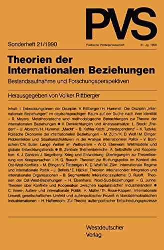 Stock image for Theorien der Internationalen Beziehungen. Bestandsaufnahme und Forschungsperspektiven for sale by medimops