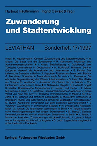 Stock image for Zuwanderung Und Stadtentwicklung for sale by Chiron Media