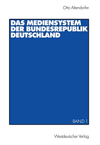 Stock image for Mediensystem der Bundesrepublik Deutschland 1 for sale by medimops