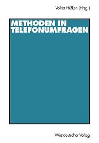 Beispielbild fr Methoden in Telefonumfragen zum Verkauf von medimops