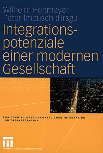 Imagen de archivo de Integrationspotenziale einer modernen Gesellschaft a la venta por Chiron Media