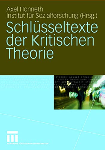 Beispielbild fr Schlsseltexte der Kritischen Theorie zum Verkauf von medimops