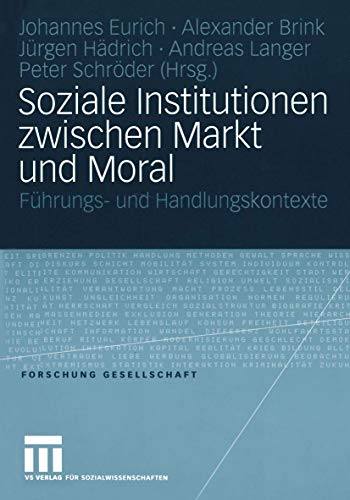 Beispielbild fr Soziale Institutionen zwischen Markt und Moral. Fhrungs- und Handlungskontexte von Johannes Eurich, Alexander Brink und Jrgen Hdrich Seit der Einfhrung wettbewerblicher Rahmenbedingungen wird in der Wohlfahrtspflege ber deren Auswirkungen kontrovers debattiert. Einerseits scheint die Wertorientierung Sozialer Institutionen im Spannungsfeld zwischen konomie und Ethik immer mehr in den Hintergrund zu treten. konomische Steuerungsanforderungen dominieren fachliche und wertegrundierte Kriterien. Andererseits widersprechen Soziale Institutionen unter Verweis auf soziale Gerechtigkeit weitergehenden konomisierungsanstzen und weisen damit zugleich ihre eigene Reformbedrftigkeit zurck. Der Band fhrt in die ethische und (gesundheits-)politische Diskussion ber den Sozialmarkt ein, wobei auch Anstze wie Public Health bercksichtigt werden. Die Frage nach Grundlagen und Instrumenten der Fhrung Sozialer Institutionen wird im zweiten Teil unter Bezug auf Markt- und Ethikorientierung d zum Verkauf von BUCHSERVICE / ANTIQUARIAT Lars Lutzer