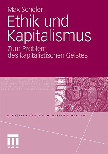 Stock image for Ethik Und Kapitalismus. Zum Problem Des Kapitalistischen Geistes for sale by Revaluation Books
