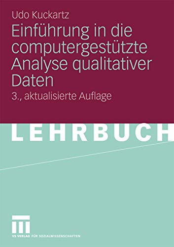 Beispielbild fr Einfhrung in die computergesttzte Analyse qualitativer Daten zum Verkauf von medimops