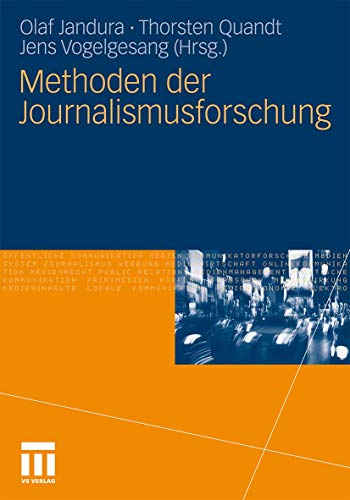 9783531169750: Methoden der Journalismusforschung