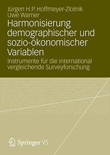 9783531183749: Harmonisierung demographischer und sozio-konomischer Variablen: Instrumente fr die international vergleichende Surveyforschung