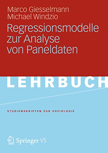 Imagen de archivo de Regressionsmodelle Zur Analyse Von Paneldaten a la venta por Blackwell's