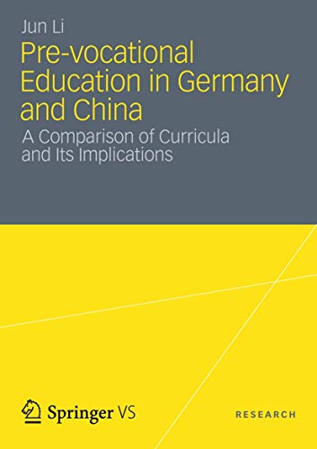 9783531194394: Pre-vocational Education in Germany and China: A Comparison of Curricula and Its Implications
