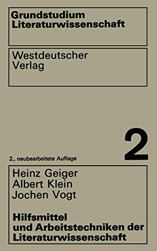 Stock image for Hilfsmittel und Arbeitstechniken der Literaturwissenschaft: 2 (Grundstudium Literaturwissenschaft, 2) for sale by WorldofBooks