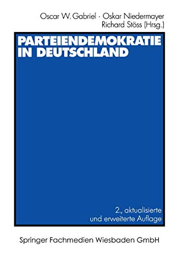 Beispielbild fr Parteiendemokratie in Deutschland von Oscar W. Gabriel, Oskar Niedermayer und Richard Stss Dieser Band liefert eine umfassende Bestandsaufnahme der Parteiendemokratie in Deutschland. Er beschftigt sich theoretisch wie empirisch auf breiter Grundlage sowohl mit der strukturellen als auch mit der funktionalen Dimension von Parteiendemokratie, analysiert also auf der einen Seite inner- und zwischenparteiliche Strukturen sowie deren Bestimmungsfaktoren und auf der anderen Seite die Funktionen der Parteien und deren Erfllung. Zunchst erfolgt eine kritische Bestandsaufnahme der Theorie der Parteiendemokratie, danach wird die Parteiensystementwicklung in Deutschland von ihren Anfngen im Reichsgrndungsjahrzehnt bis nach der Bundestagswahl 1994 - einschlielich der Entwicklung in der ehemaligen DDR - analysiert und auf die institutionellen Rahmenbedingungen und sozialen Bestimmungsfaktoren dieser Entwicklung eingegangen. Den Abschlu der strukturellen Analyse bildet die eingehende Beschf zum Verkauf von BUCHSERVICE / ANTIQUARIAT Lars Lutzer