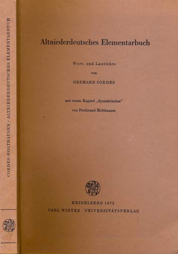 Altniederdeutsches Elementarbuch. Wort- und Lautlehre