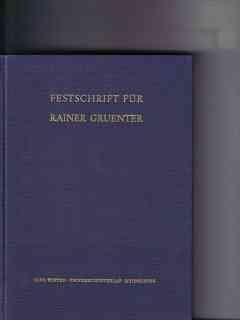 9783533027102: Festschrift fr Rainer Gruenter