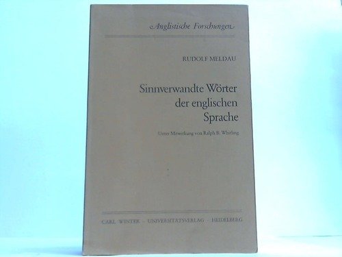 Stock image for Sinnverwandte Worter Der Englischen Sprache for sale by PsychoBabel & Skoob Books