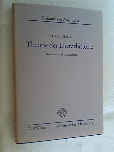 Stock image for Theorie Der Literarhistorie for sale by Wonder Book