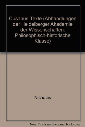 Die Exzerpte und Randnoten des Nikolaus von Kues zu den lateinischen Übersetzungen der Proclus-Schriften. Teil 1.