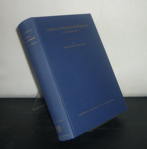 Gießener Flurnamen-Kolloquium : 1. bis 4. Oktober 1984 ; Bibliographie, 47 Beiträge, Register. - Schützeichel, Rudolf,i1927-2016 [Hrsg.]