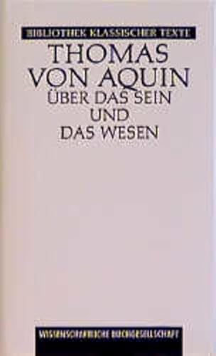 Beispielbild fr ber das Sein und das Wesen. Dt.-Lat. Ausg. bers. u. erl v. Rudolf Allers. zum Verkauf von Antiquariat Kai Gro