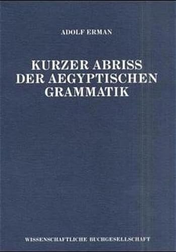Imagen de archivo de Kurzer Abriss der gyptischen Grammatik a la venta por Antiquariat Walter Nowak