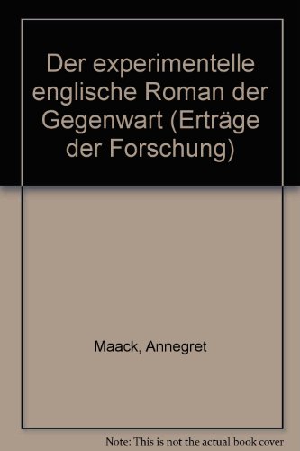 Der Experimentelle Englische Roman der Gegenwart.