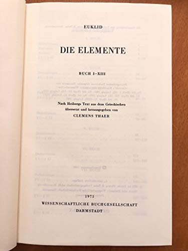 Beispielbild fr Die Elemente: Ostwalds Klassiker 235, 236, 240, 241, 243 (Bibliothek klassischer Texte) zum Verkauf von Studibuch
