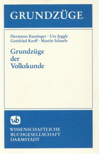 Beispielbild fr Grundzge der Volkskunde zum Verkauf von medimops