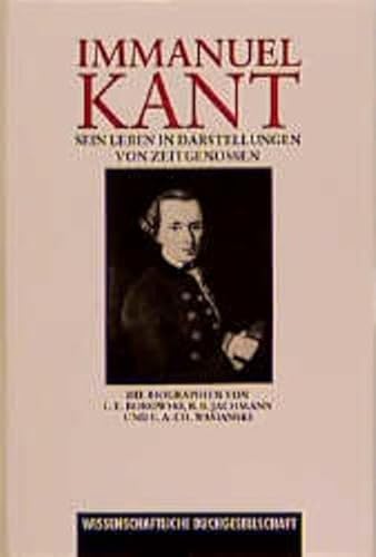 9783534037278: Immanuel Kant. Sein Leben in Darstellungen von Zeitgenossen.