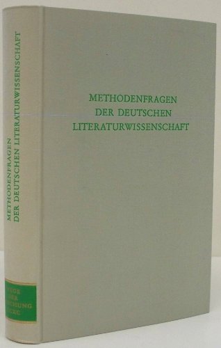 Methodenfragen der deutschen Literaturwissenschaft (Wege der Forschung ; Bd. 290) (German Edition) (9783534049899) by Grimm, Reinhold