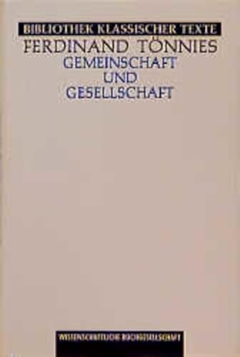 9783534051809: Gemeinschaft und Gesellschaft: Grundbegriffe der reinen Soziologie