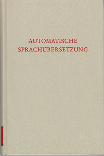 9783534063123: Automatische Sprachbersetzung