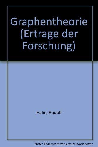 Beispielbild fr Graphentheorie I (Ertrage der Forschung 138) (German Edition) zum Verkauf von Zubal-Books, Since 1961