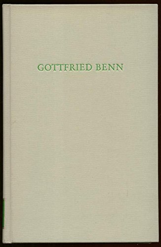 Imagen de archivo de Wege der Forschung, Band 316: Gottfried Benn a la venta por medimops