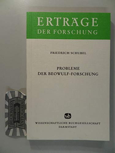 Imagen de archivo de Probleme der Beowulf-Forschung. a la venta por Antiquariat Alte Seiten - Jochen Mitter