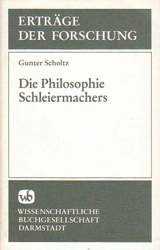 Imagen de archivo de Die Philosophie Schleiermachers a la venta por medimops