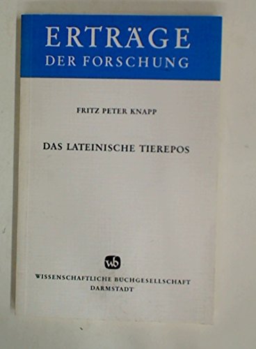 9783534078080: Das lateinische Tierepos (Ertrge der Forschung)