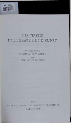 Beispielbild fr Phantastik in Literatur und Kunst. zum Verkauf von Antiquariat & Verlag Jenior