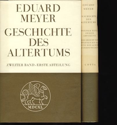 Geschichte des Altertums in 8 Bänden. - Meyer, Eduard